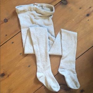 Free People Gold Knit Stockings